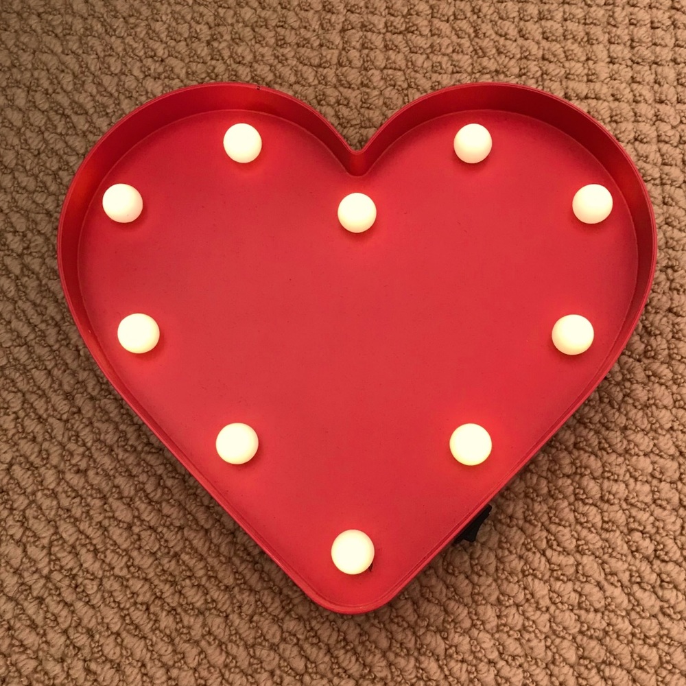 Light up Hearts, wall hanging (set of 2)